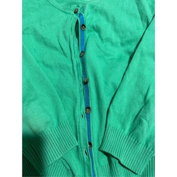 Boden green sweater button front 8 - Picture 5 of 5